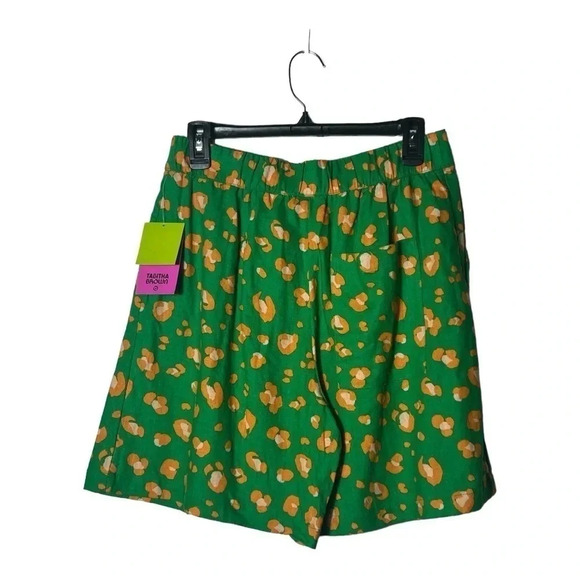 1847. TABITHA BROWN‎ X TARGET LEOPARD PRINT SHORTS LIME GREEN/ORANGE IN COLOR SM - Picture 8 of 10